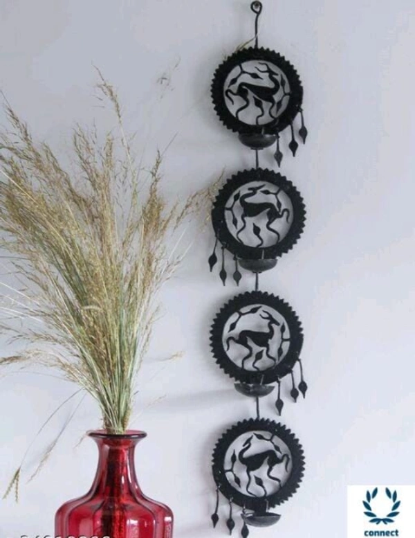 Graceful Metal Tea Light Candle Holder - Free Size, Metal, Multipack :1